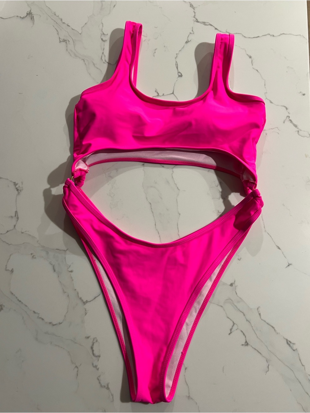 Neon Pink One-Piece Swimsuit